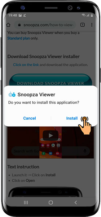 Instalace aplikace Snoopza Viewer