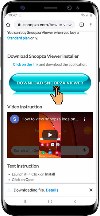 Download apk file Snoopza Viewer