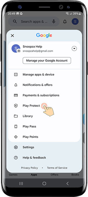 Pilih Play Protect